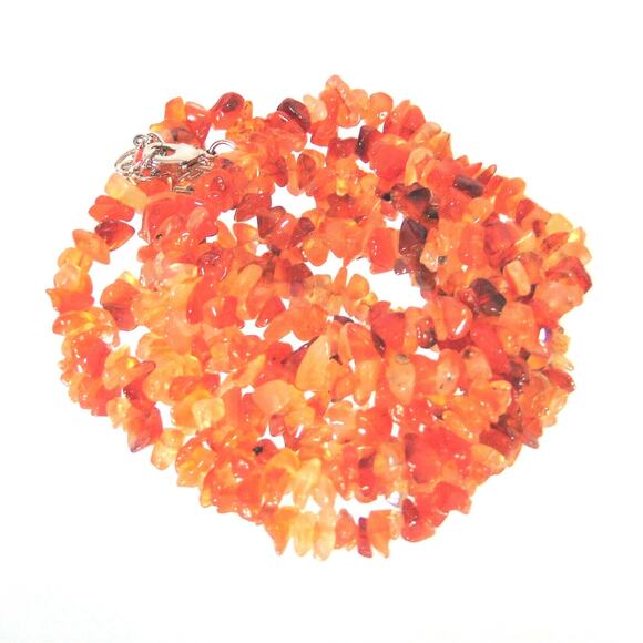 NEW Amber Stone Beaded 35" NECKLACE Single or Double Strand Endless Beads NIP - Picture 2 of 5